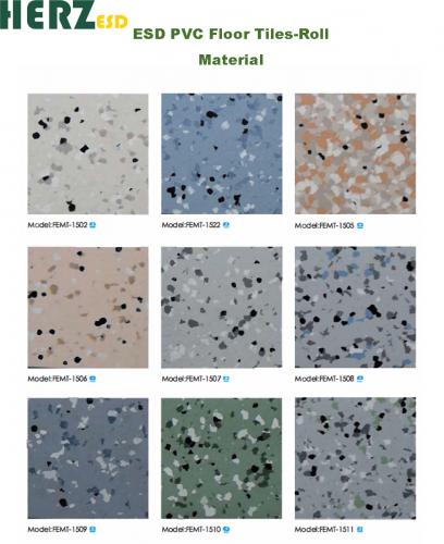ESD Vinyl Tiles Conductive PVC Flooring Homogeneous Tiles