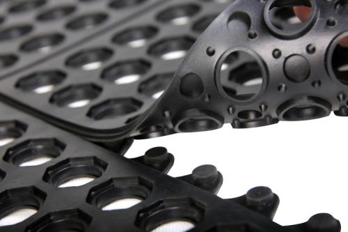 Anti fatigue Interlocking ESD Rubber Floor Mat Anti slip Drainage Mat with Holes ESD Anti Fatigue Mat