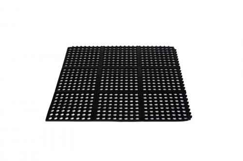 Anti fatigue Interlocking ESD Rubber Floor Mat Anti slip Drainage Mat with Holes ESD Anti Fatigue Mat