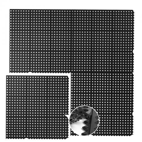 Anti fatigue Interlocking ESD Rubber Floor Mat Anti slip Drainage Mat with Holes ESD Anti Fatigue Mat