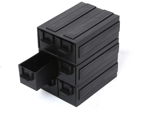 Black Plastic Anti Static ESD IC Component Drawer Box