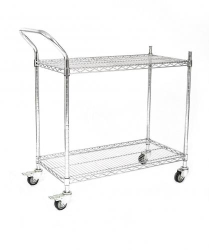 ESD Shelves Trolley Cart Stainless Steel Anti Static PCB / SMT Storage Trolley Antistatic Wire Shelf Trolley For Electronics Industry