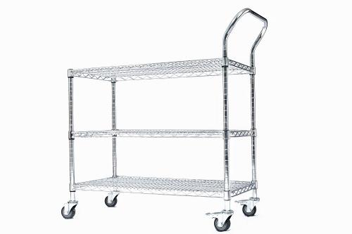 ESD Shelves Trolley Cart Stainless Steel Anti Static PCB / SMT Storage Trolley Antistatic Wire Shelf Trolley For Electronics Industry
