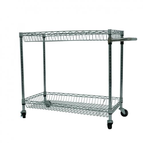 ESD Shelves Trolley Cart Stainless Steel Anti Static PCB / SMT Storage Trolley Antistatic Wire Shelf Trolley For Electronics Industry